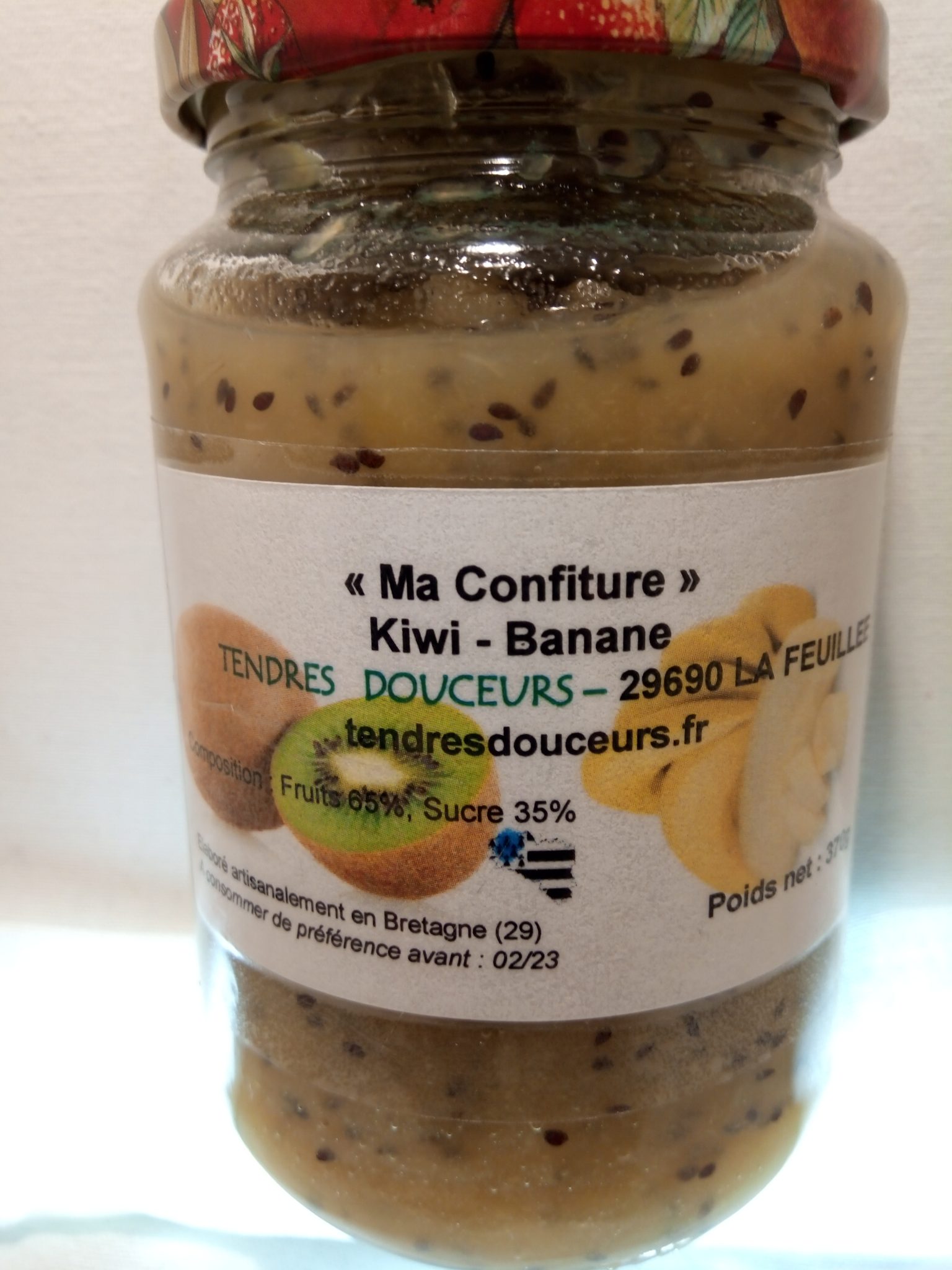 Ma Confiture KiwiBanane 350g Tendres Douceurs
